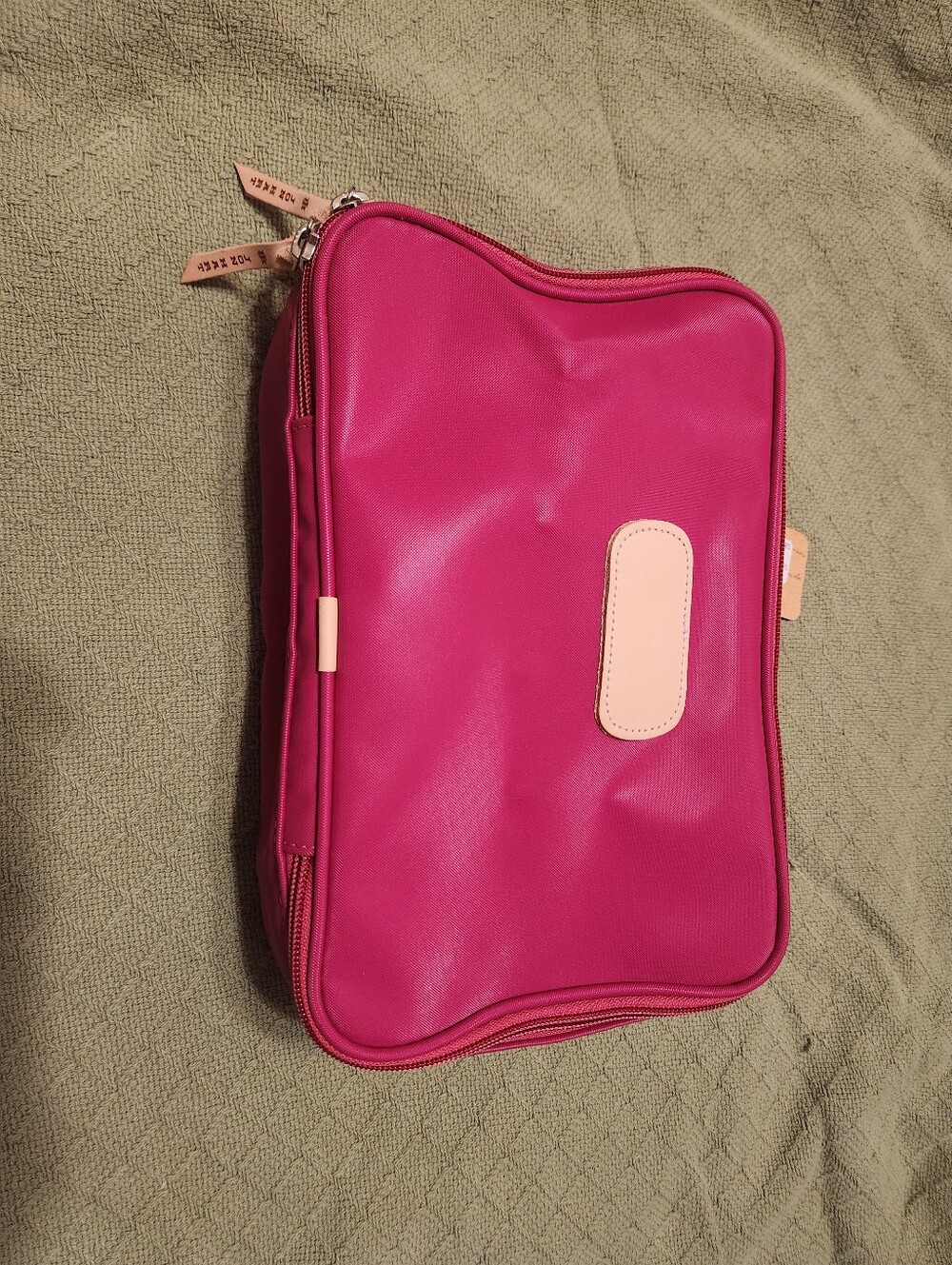 Jon Hart Design Magenta Travel/Toiletry Bag with Light Pink Accents